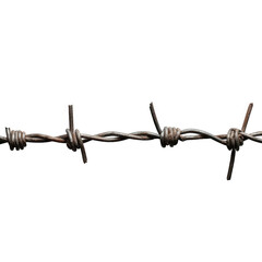 close-up of barbed wire. showcasing its twisted strands and sharp points. which are designed to deter intruders this type of fencing is commonly used for security and boundary marking in various setti