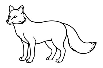 Sleek Arctic Fox Silhouette