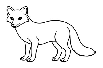 Sleek Arctic Fox Silhouette