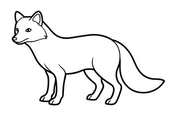 Sleek Arctic Fox Silhouette