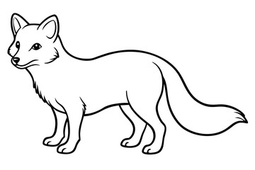 Sleek Arctic Fox Silhouette