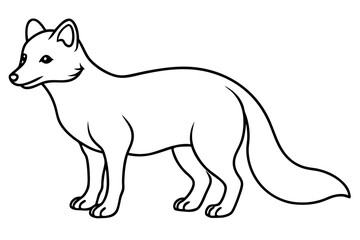 Sleek Arctic Fox Silhouette