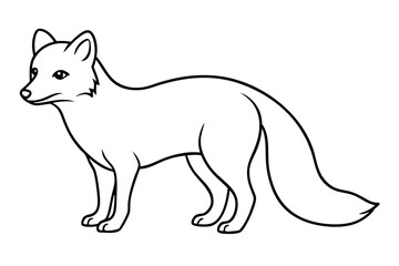 Sleek Arctic Fox Silhouette