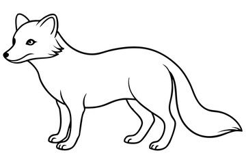 Sleek Arctic Fox Silhouette