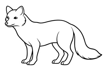 Sleek Arctic Fox Silhouette