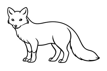 Sleek Arctic Fox Silhouette