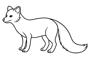 Sleek Arctic Fox Silhouette