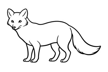Sleek Arctic Fox Silhouette