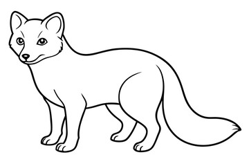 Sleek Arctic Fox Silhouette