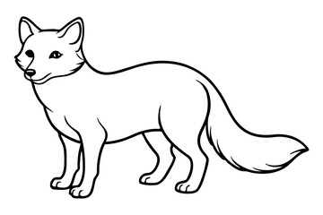Sleek Arctic Fox Silhouette