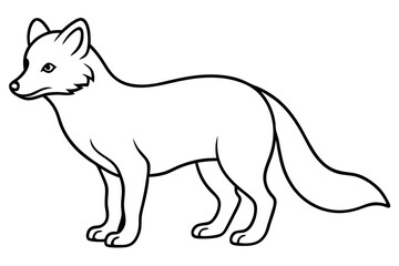 Sleek Arctic Fox Silhouette
