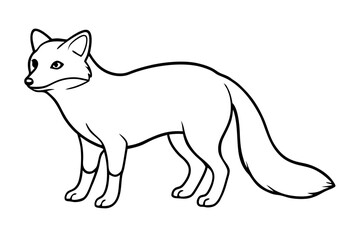 Sleek Arctic Fox Silhouette