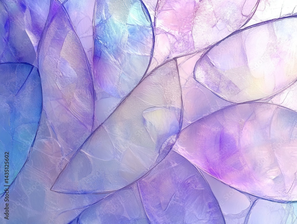 Poster abstract iridescent petals in pastel hues creating a dreamy ethereal background with soft light and 