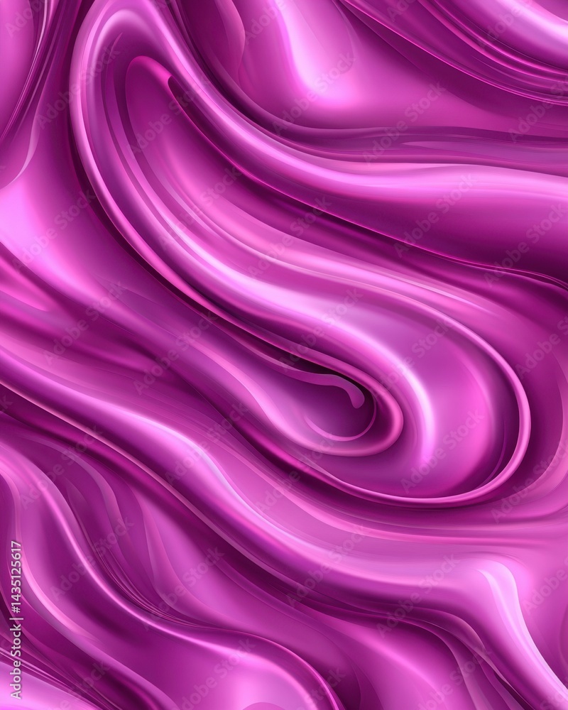 Poster elegant flowing magenta abstract background with smooth curves and vibrant color gradient for modern