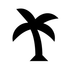 palm tree icon isolated on white background 