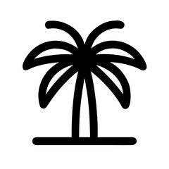 palm tree icon isolated on white background 