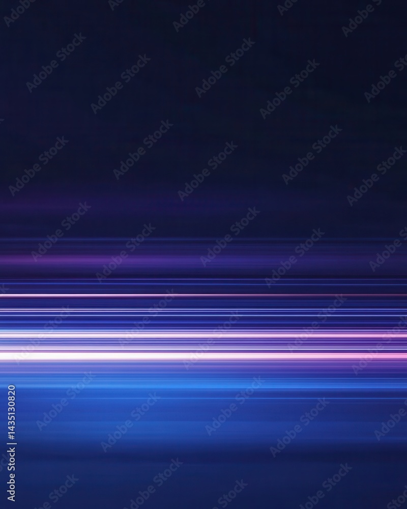 Poster abstract blue and purple light trails create a dynamic and futuristic background with a sense of spe