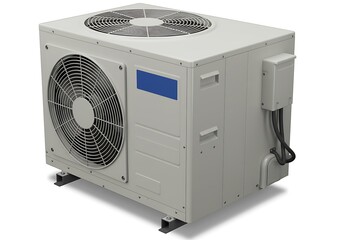 Air conditioning unit on a plain surface