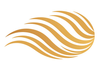 Obraz premium Golden abstract wave design element