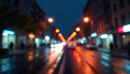 Abstract late-night city lights, blurred motion streaks , night, mood, design