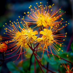 Unique, spidery flowers in yellow or red