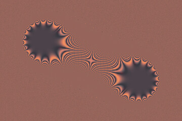 Abstrakcyjna kompozycja fraktalna w odcieniach brązu i pomarańczu, geometryczne fale i efekt optyczny do nowoczesnych projektów graficznych © Henryk Guziak