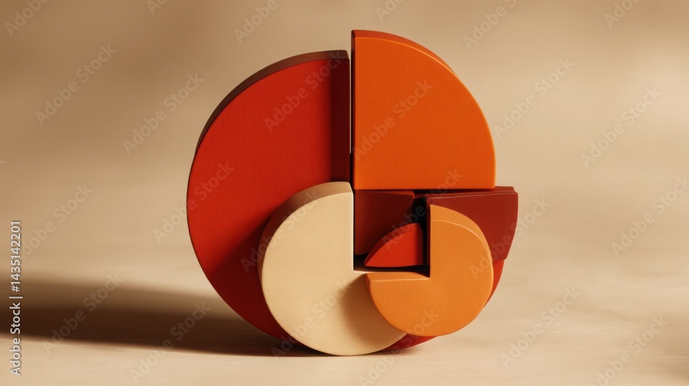 Poster striking red and orange object displaying bold color contrast and design elements in a creative cont