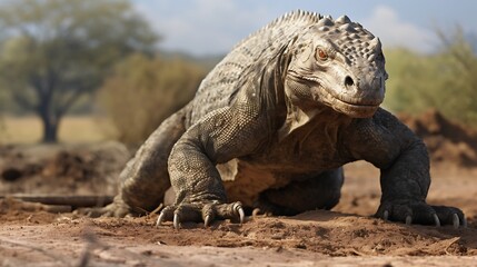 Komodo dragon in Desert