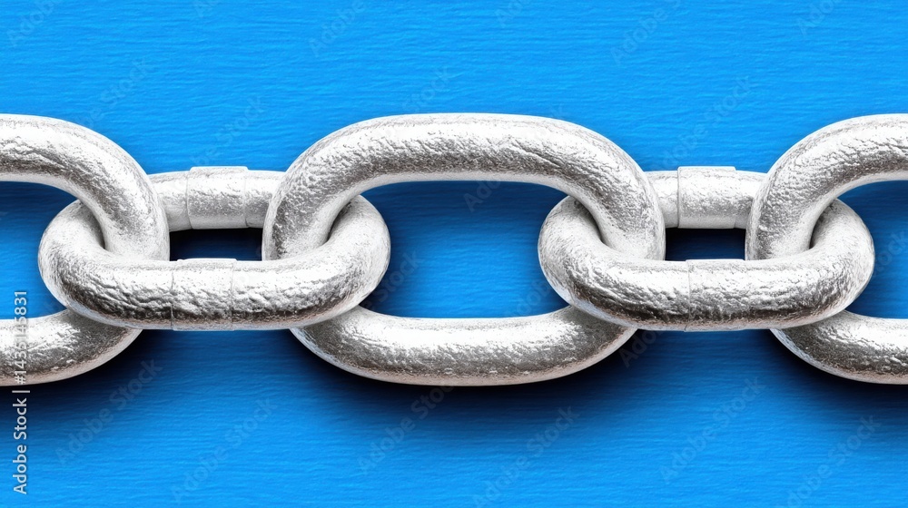 Poster a secure chain symbolizing blockchain-based civic id as a concept for decentralized identification a
