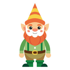Cartoon fairytale gnome characters stickers pack of dwarfs in village town, vector personages. Gnomes or little dwarf stickers of gardener farmer with harvest, gems miner and blacksmith or woodworker