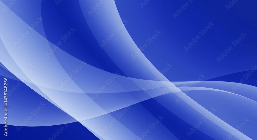 Poster consider this image for its modern blue background, featuring abstract curved shapes with a smooth, 