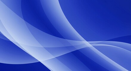Consider this image for its modern blue background, featuring abstract curved shapes with a smooth, flowing, and translucent aesthetic