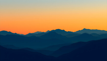 Obraz premium sunset in the mountains