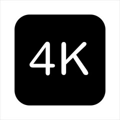4k glyph icon vector illustration isolated on white background