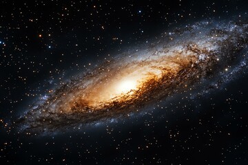 Fototapeta premium A stunning view of a distant galaxy in space.