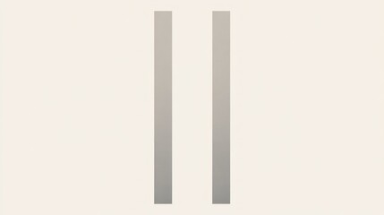 Obraz premium Two parallel vertical lines. Simple, minimalist, light grey