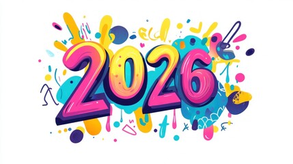 Vibrant 2026 New Year's celebration design