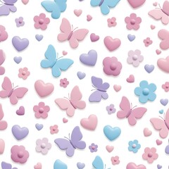 Pastel Flutter: A Sweet Repeat AI Generated