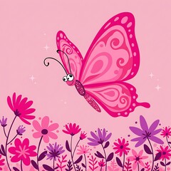 Pink Paradise Flutter AI Generated