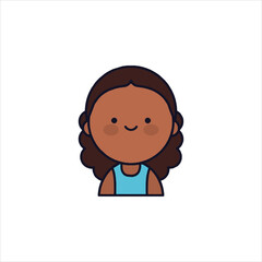 vector illustration of a girl