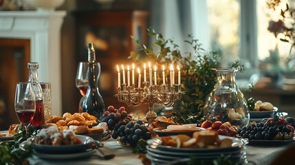 A Luxurious Candlelit Dinner Table Setting