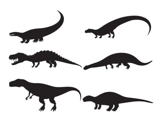 Naklejka premium Komodo dragon silhouette