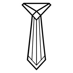 Minimal Necktie Vector on White