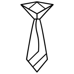 Minimal Necktie Vector on White