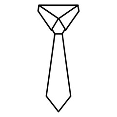 Minimal Necktie Vector on White