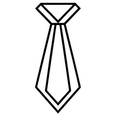 Minimal Necktie Vector on White