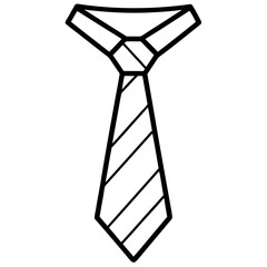 Minimal Necktie Vector on White