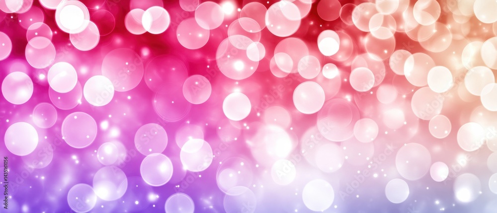 Poster abstract dreamy background with soft pink and purple hues featuring bokeh lights creating a magical 