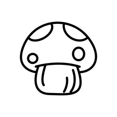 mushroom icon vector, line style icon