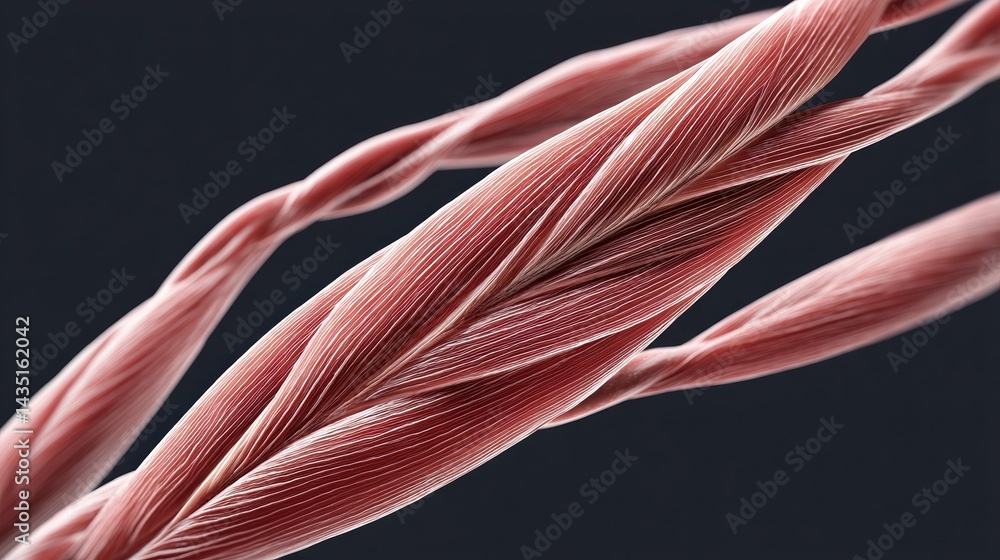 Poster a close-up view of intricately twisted strands, showcasing their unique texture and vibrant colors a